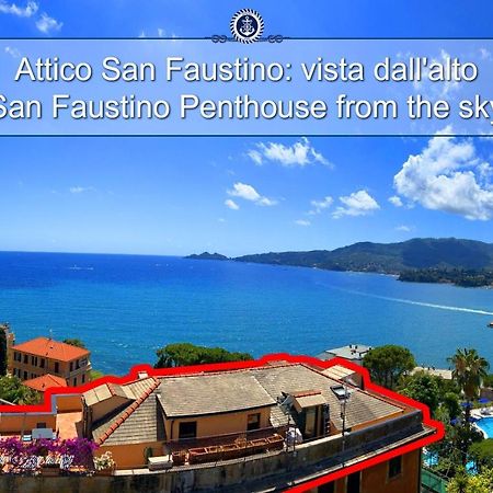 Welcome Riviera - Attico San Faustino 165 Mq Piu 110 Mq Di Terrazza- In Villa 700 ,Vista Mare Strepitosa-100 M Dalla Spiaggia-Parking Esclusivo Rapallo Buitenkant foto