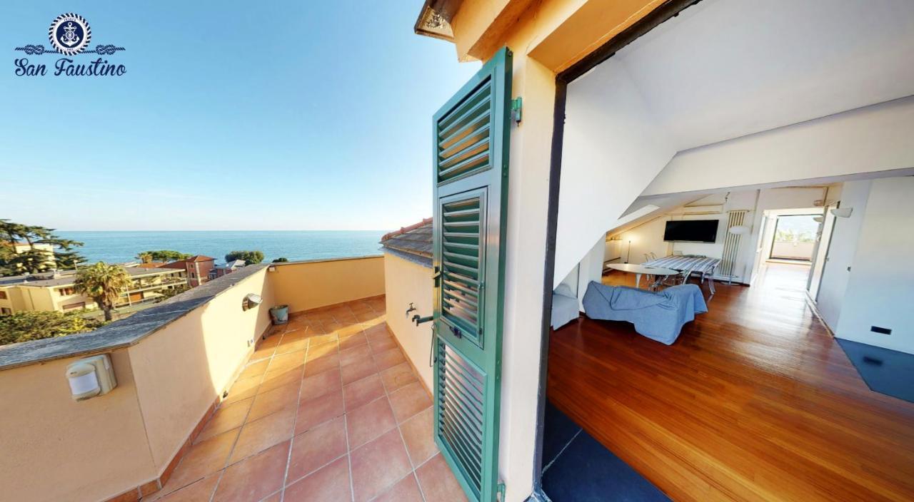 Welcome Riviera - Attico San Faustino 165 Mq Piu 110 Mq Di Terrazza- In Villa 700 ,Vista Mare Strepitosa-100 M Dalla Spiaggia-Parking Esclusivo Rapallo Buitenkant foto