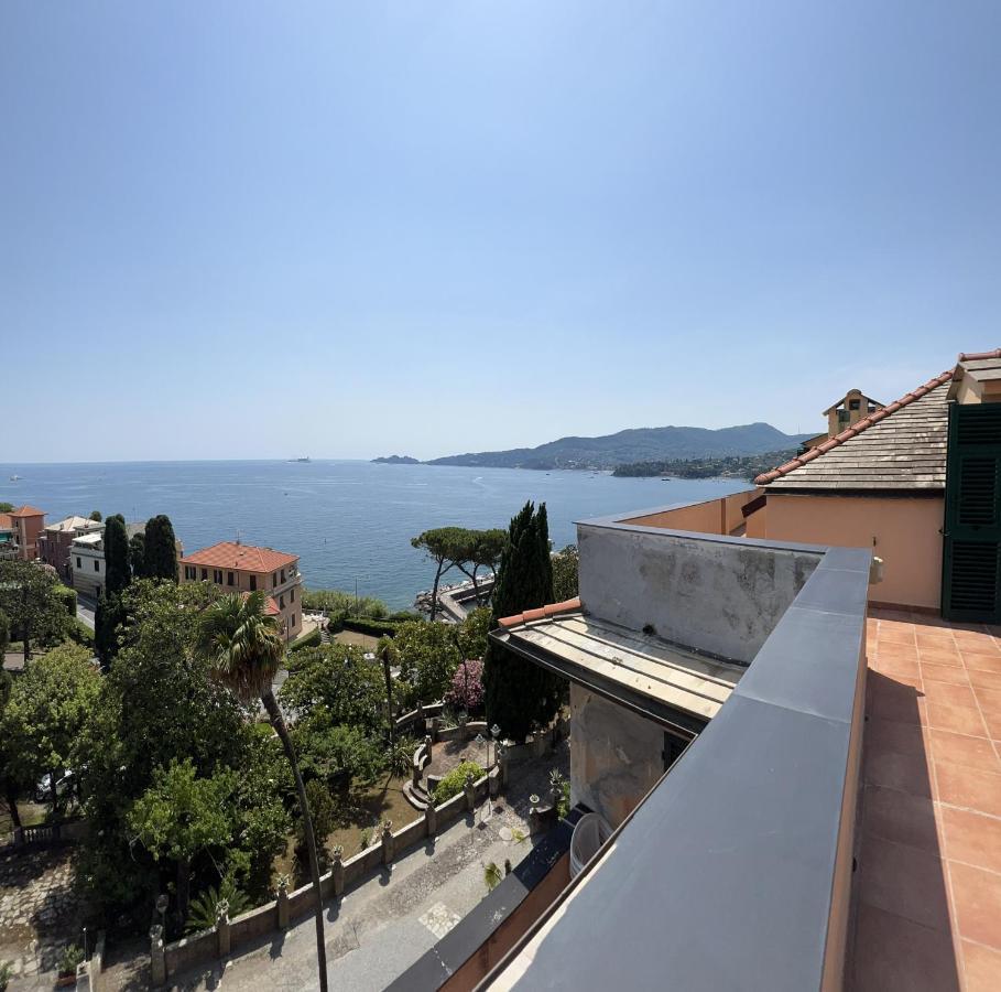 Welcome Riviera - Attico San Faustino 165 Mq Piu 110 Mq Di Terrazza- In Villa 700 ,Vista Mare Strepitosa-100 M Dalla Spiaggia-Parking Esclusivo Rapallo Buitenkant foto