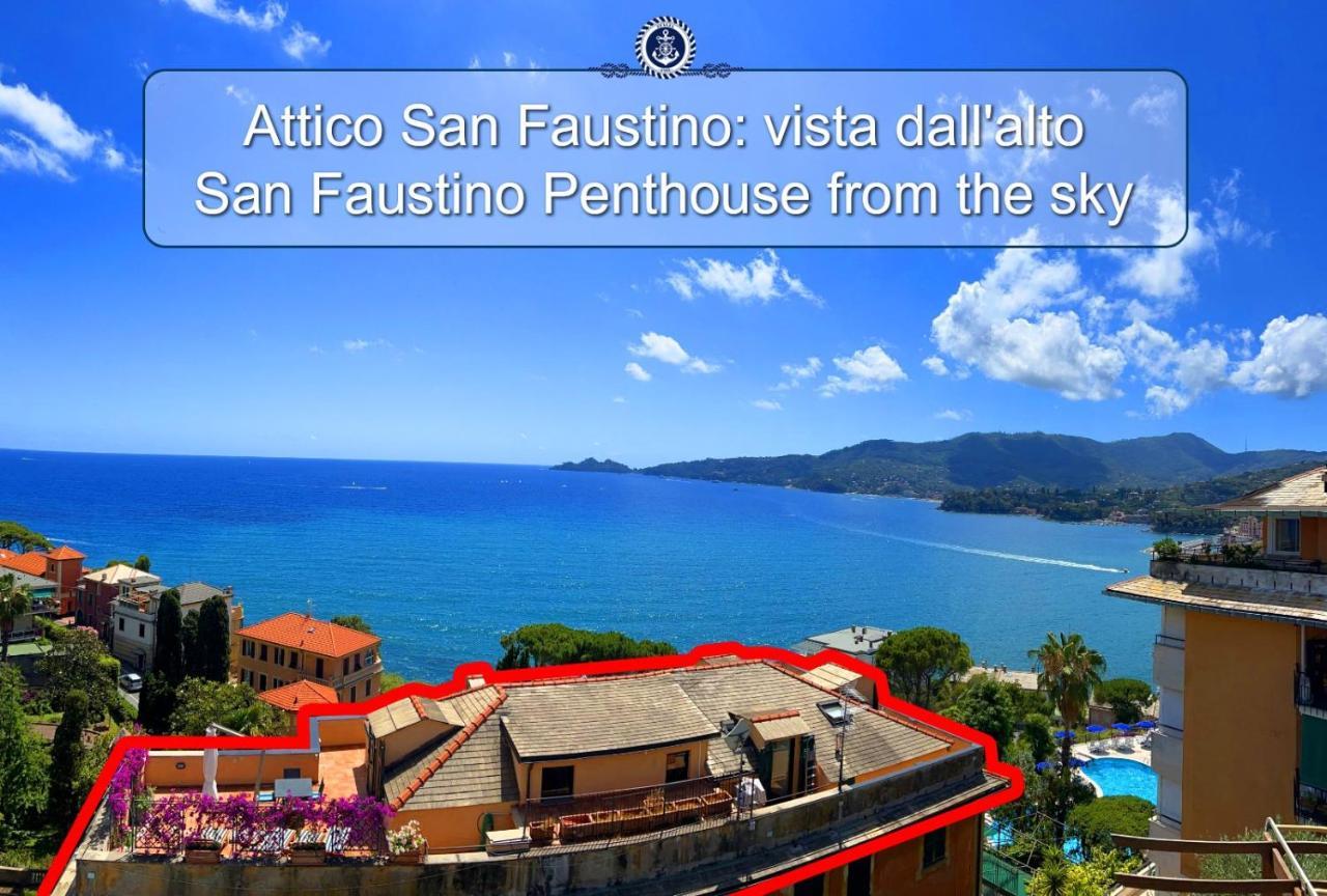 Welcome Riviera - Attico San Faustino 165 Mq Piu 110 Mq Di Terrazza- In Villa 700 ,Vista Mare Strepitosa-100 M Dalla Spiaggia-Parking Esclusivo Rapallo Buitenkant foto